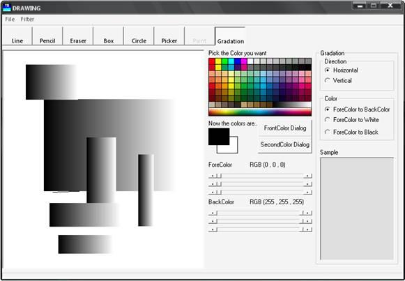 Creating graphic editor