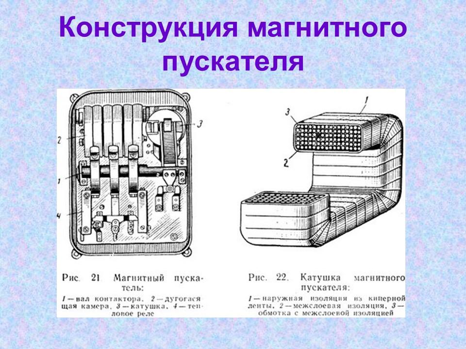 Устройство и принцип работы магнитного пускателя. Конструкция магнитного контактора. Конструкция магнитного пускателя. Конструкции контакторов и магнитных пускателей. Магнитный пускатель составные части.