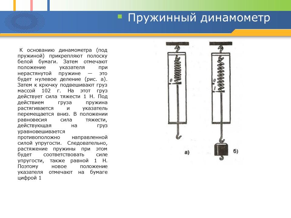 К пружине динамометра