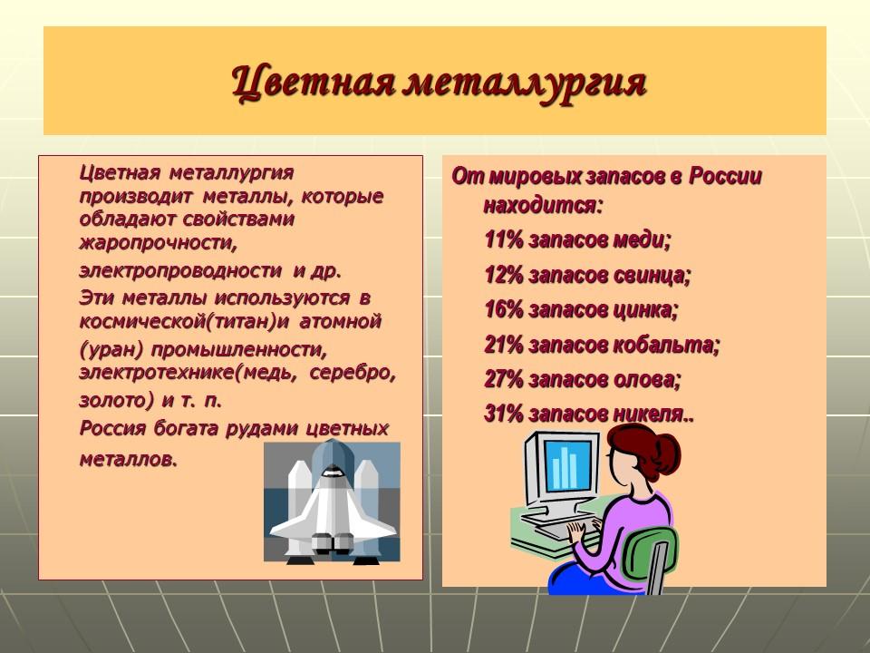 Черная и цветная металлургия России